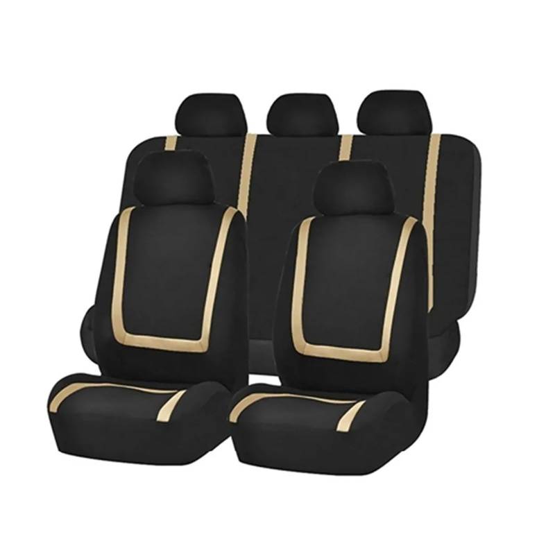 APNWVFO Sitzbezügesets Für Citroen Für C2 Für C3 Für C4 Für Kaktus Für C5 Für C4 Für Picasso Für C6 DS3 DS4 DS5 Auto Sitzbezüge Autositzüberzug(5Seats-Gold) von APNWVFO