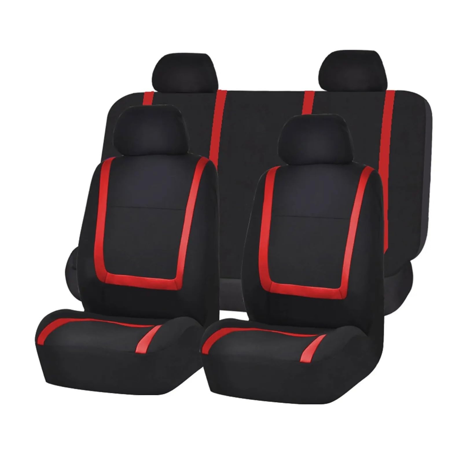 APNWVFO Sitzbezügesets Für Citroen Für C2 Für C3 Für C4 Für Kaktus Für C5 Für C4 Für Picasso Für C6 DS3 DS4 DS5 Auto Sitzbezüge Autositzüberzug(5Seats-Red) von APNWVFO