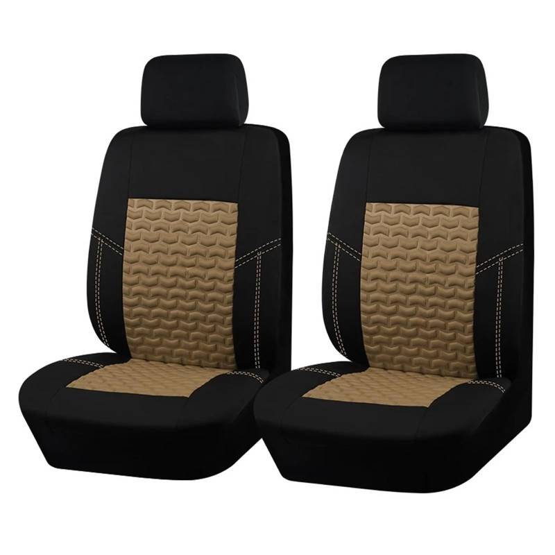 APNWVFO Sitzbezügesets Für Citroen Für Relais 2 + 1 Universal 4mm Schwamm Sitzbezüge Fit Für Die Meisten Van LKW Autositzüberzug(AD9439-2F-Beige) von APNWVFO