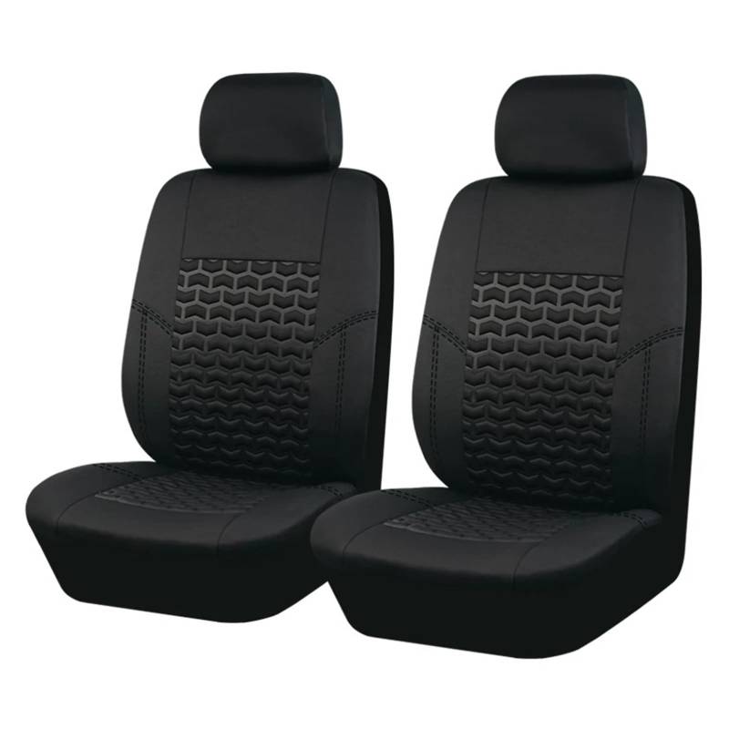 APNWVFO Sitzbezügesets Für Citroen Für Relais 2 + 1 Universal 4mm Schwamm Sitzbezüge Fit Für Die Meisten Van LKW Autositzüberzug(AD9439-2F-Black) von APNWVFO