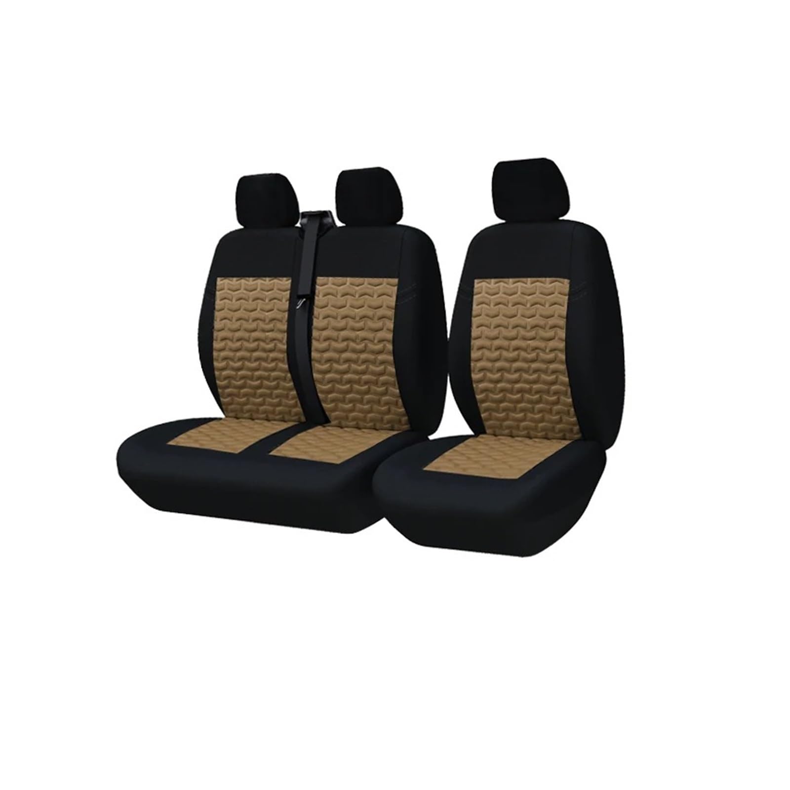 APNWVFO Sitzbezügesets Für Citroen Für Relais 2 + 1 Universal 4mm Schwamm Sitzbezüge Fit Für Die Meisten Van LKW Autositzüberzug(AD9509-Beige) von APNWVFO