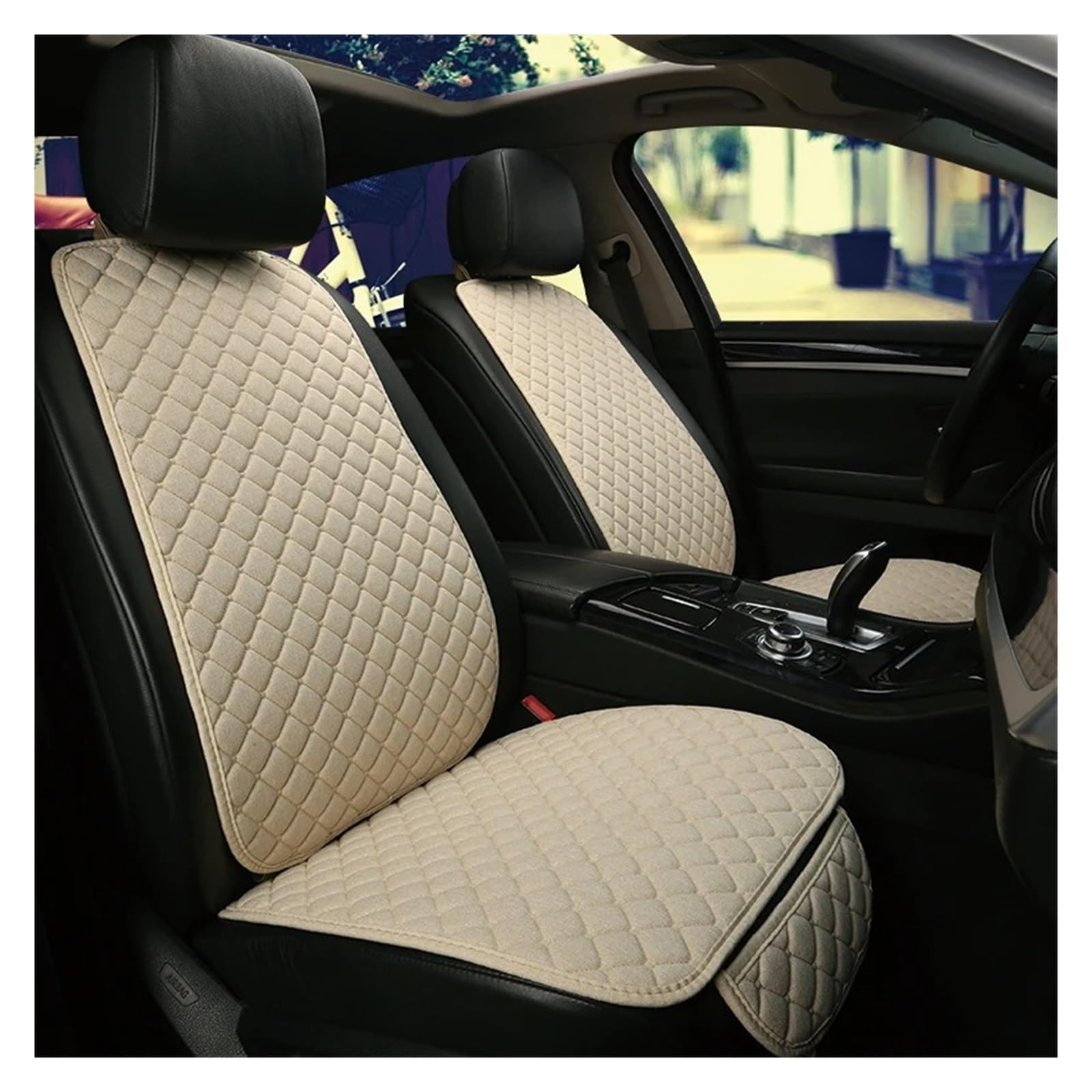 APNWVFO Sitzbezügesets Für Civic Für Accord Für Stadt Für CRV Für CRZ Für Cross Für Elysion Für Fit Für Jade Für Jazz Für Odyssey Auto Sitz Abdeckung Autositzüberzug(Beige 2 seat) von APNWVFO