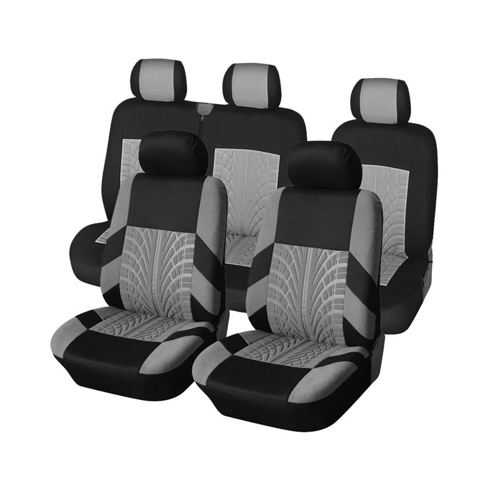 APNWVFO Sitzbezügesets Für FIAT Für Toro Autositzbezüge (Doppelsitze Vorne Und 2+1 Sitze) Autositzüberzug(Gray-9Piece) von APNWVFO