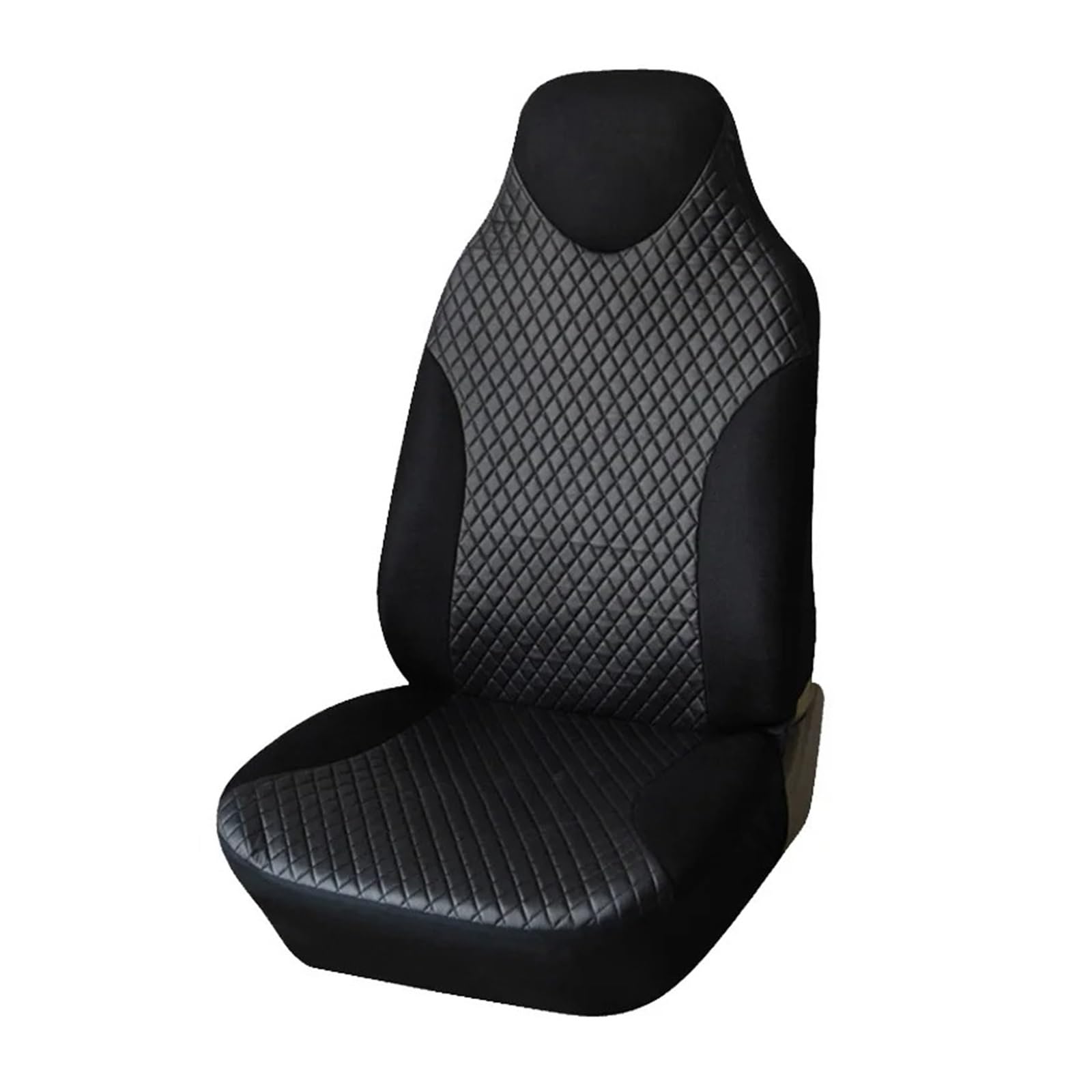 APNWVFO Sitzbezügesets Für Fiesta 2006 2/5/7 Sitzer Beige Kunstleder Autositzbezüge Vorne Und Hinten Sitzbank Protektoren Autositzüberzug(1 Seater Black) von APNWVFO