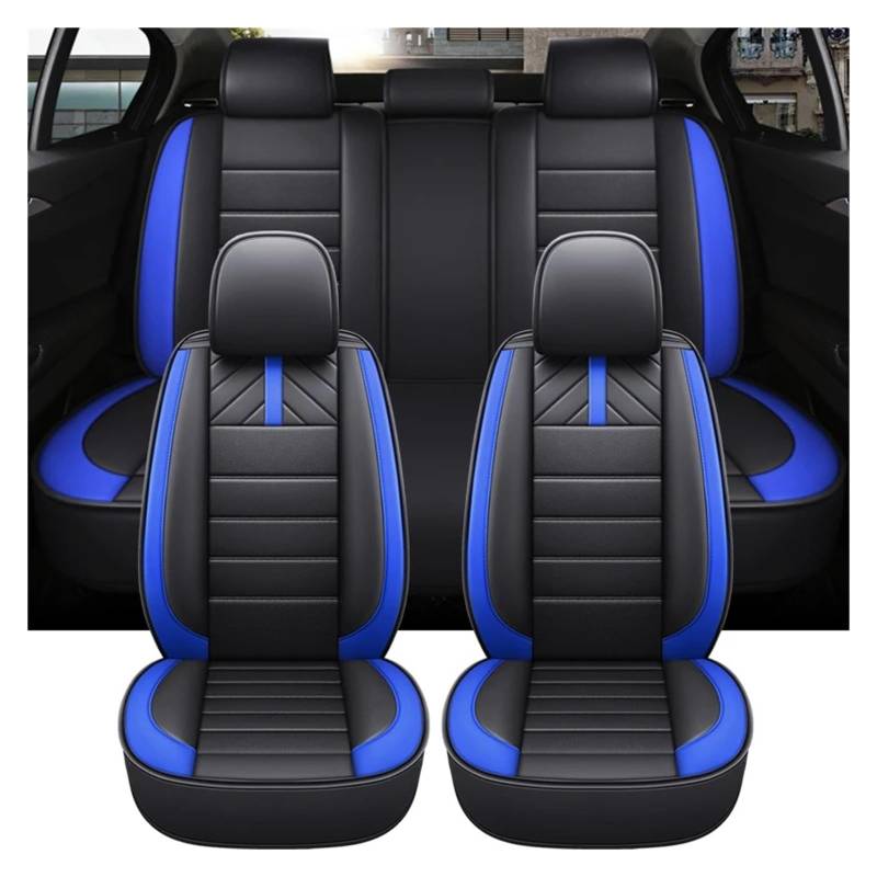 APNWVFO Sitzbezügesets Für Ford Für Focus 2 Auto Sitzkissen Abdeckung Full Set Universal Leder Zubehör Innen Autositzüberzug(D-5 Piece) von APNWVFO