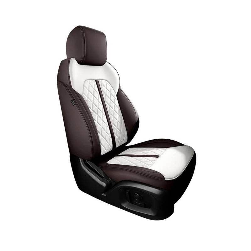 APNWVFO Sitzbezügesets Für Hyundai Für I30 Für Ix35 Für Kona Für Tucson Für Solaris Für Sonata Für Santa Fe Für Elantra Auto Sitzbezüge Autositzüberzug(1Piece-Coffee White) von APNWVFO