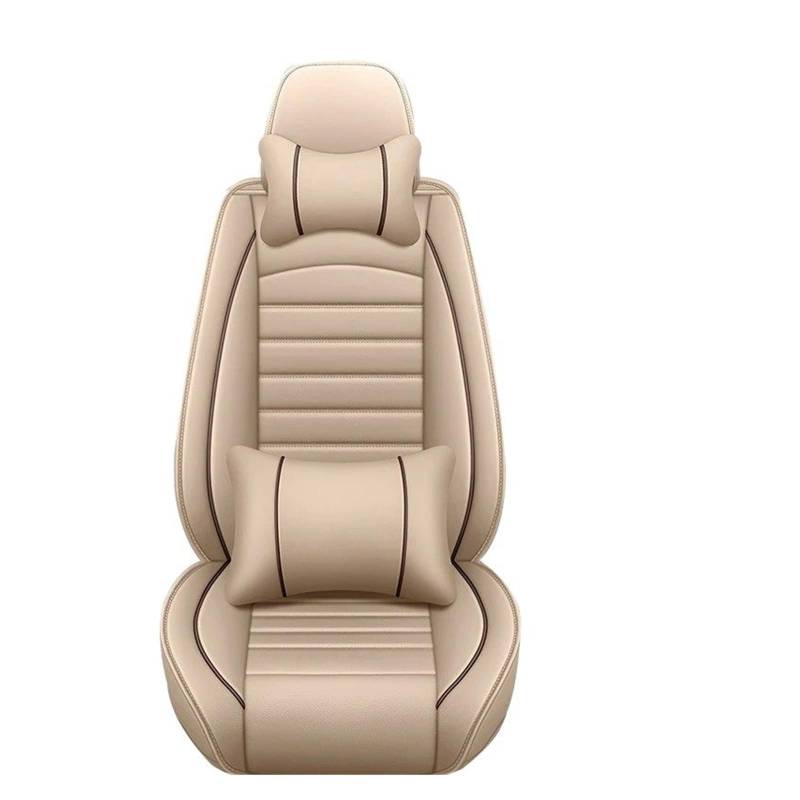 APNWVFO Sitzbezügesets Für Hyundai Für Ix35 Für Santa Für Tucson Für Renalang Für Domina Für Elantra Für Accent Universeller All-Inclusive-Autositzbezug Autositzüberzug(Beige Pillow) von APNWVFO