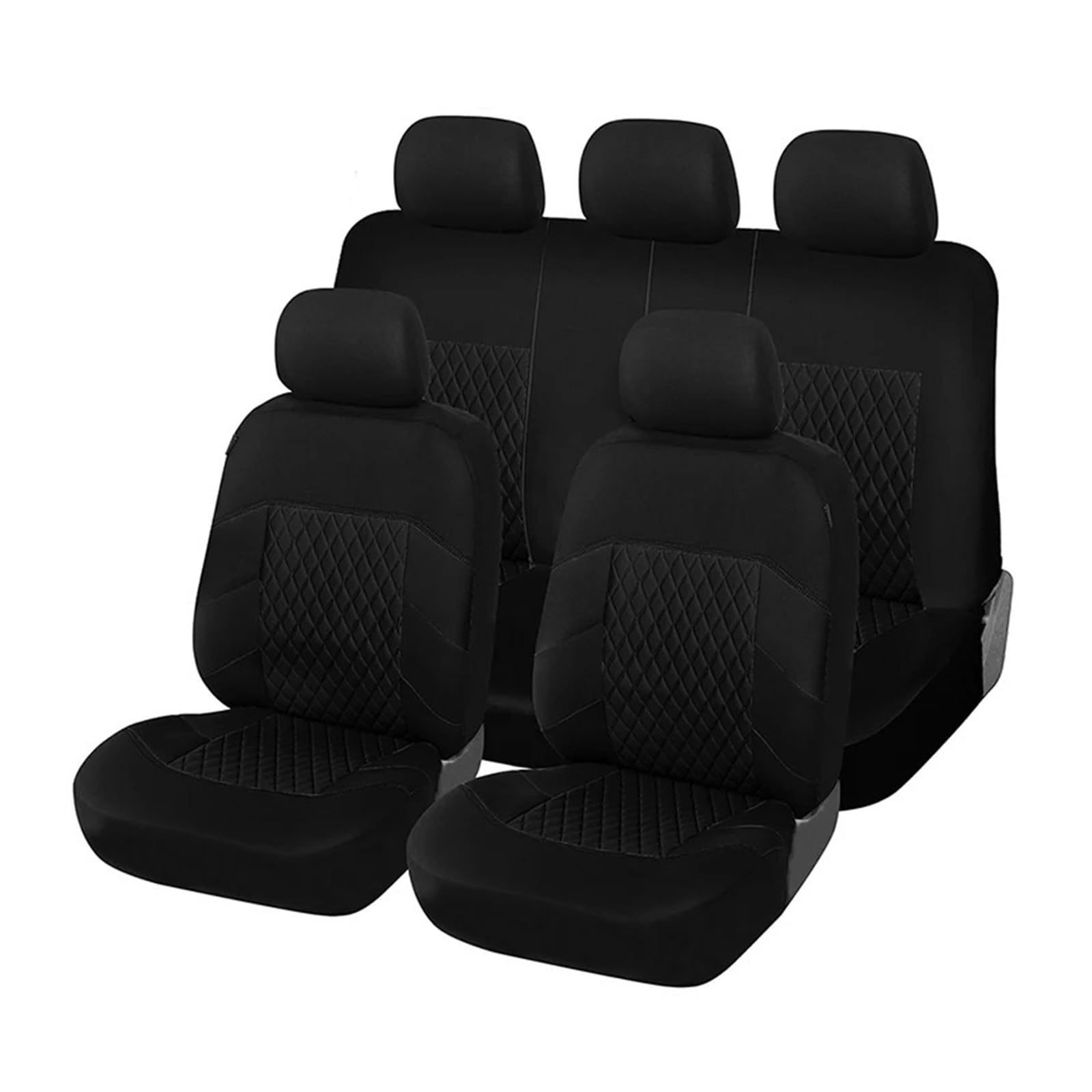 APNWVFO Sitzbezügesets Für Jetta Für MK6 Autositzbezüge Set Universal Autositzüberzug(Black-9Piece) von APNWVFO