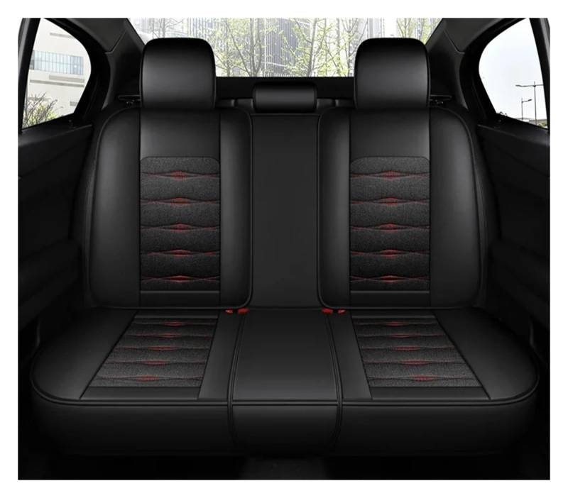 APNWVFO Sitzbezügesets Für Master 3 Autositzbezug Flachs Universal Full Set Innenkissen Autositzüberzug(Rear Seat-Red) von APNWVFO