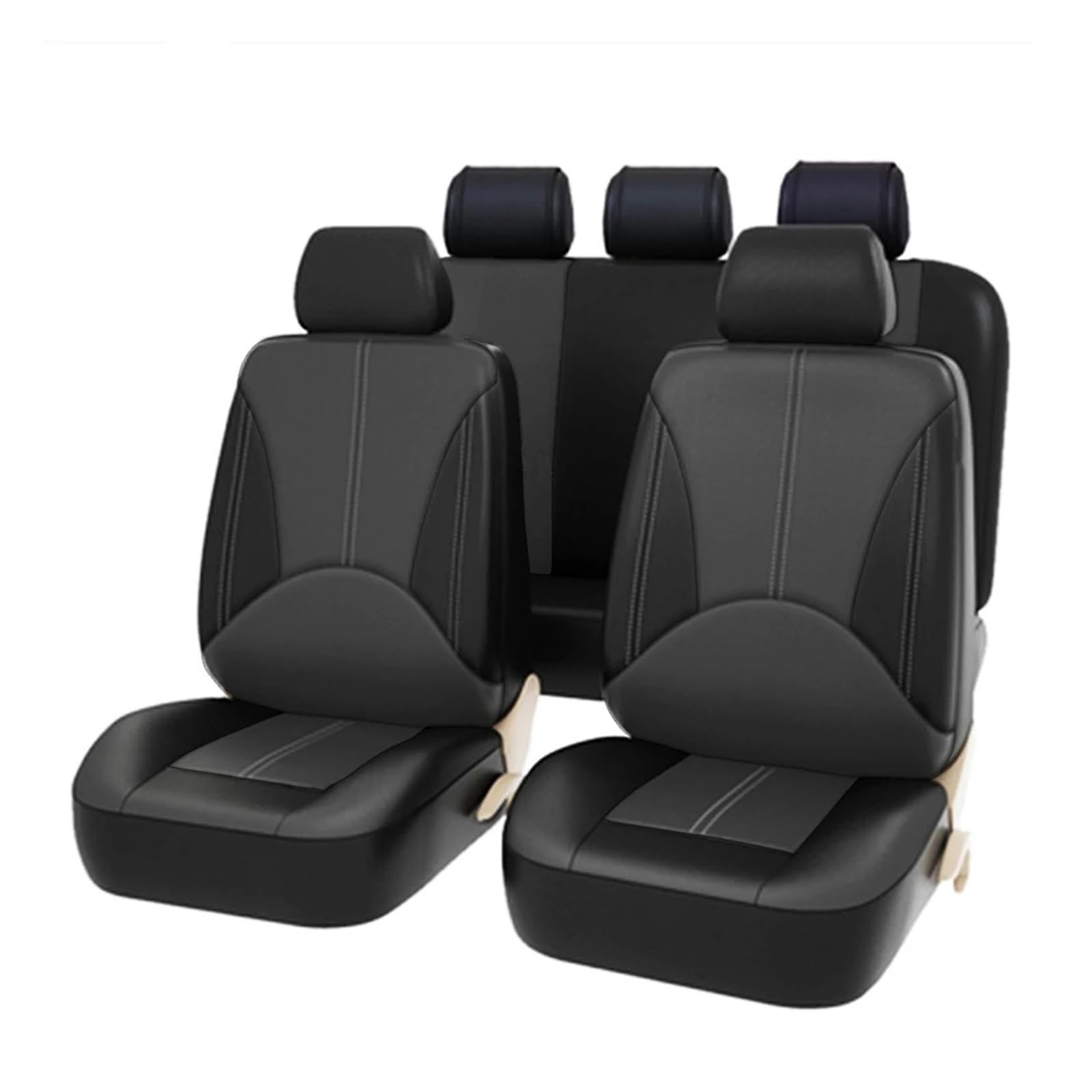 APNWVFO Sitzbezügesets Für Mitsubishi Für ASX 308 Für Eclipse Für Cross Für Grandis Für Montero Für Lancer Für Pajero Für Outlander Auto Sitzbezüge Autositzüberzug(ZT04-5Seats-Grey) von APNWVFO