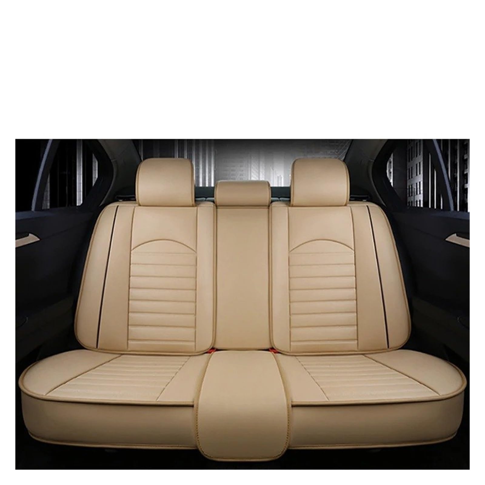 APNWVFO Sitzbezügesets Für Saab 95 93 Leder Universal Autositzbezüge Auto-Innenausstattung Autoprodukte Innenausstattung Autositzüberzug(1 beige Rear) von APNWVFO