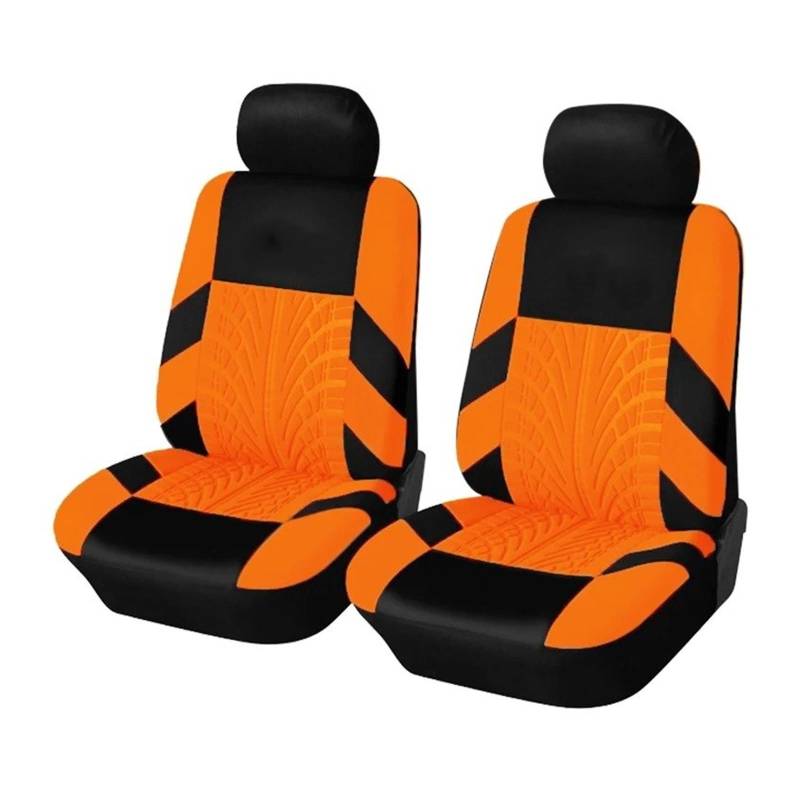 APNWVFO Sitzbezügesets Für Suzuki Crossover Reifenspur Stil Vordere Paar Autositzbezüge Universal Fit Für Die Meisten Autos Autositzüberzug(Orange) von APNWVFO