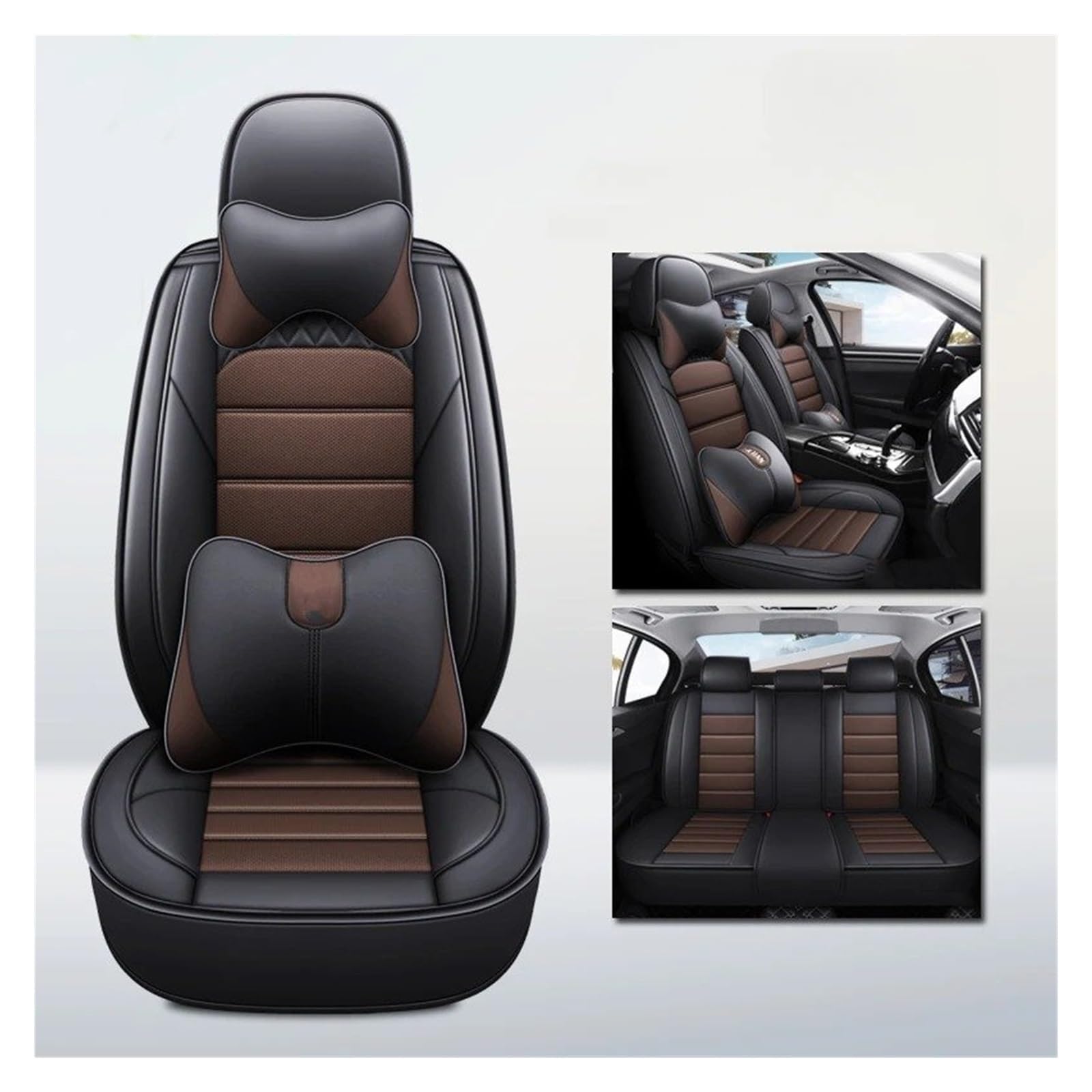 APNWVFO Sitzbezügesets Für Suzuki Für Kizashi Für Jimny Für Ignis Für Grand Für Vitara Universelle Autositzbezüge Autositzüberzug(B-Black Coffee 5seat) von APNWVFO