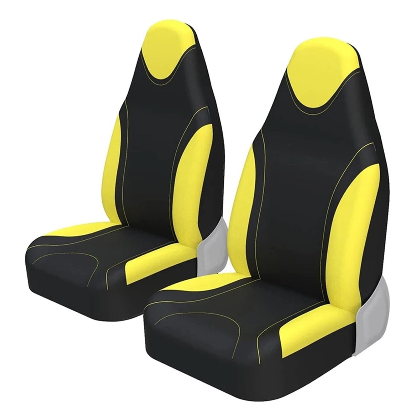 APNWVFO Sitzbezügesets Für Toyota Für Aygo Front Eimer Stil Auto Sitzbezüge Universal Für Autos LKW SUV Sitz Schutz Autositzüberzug(2Piece Yellow) von APNWVFO