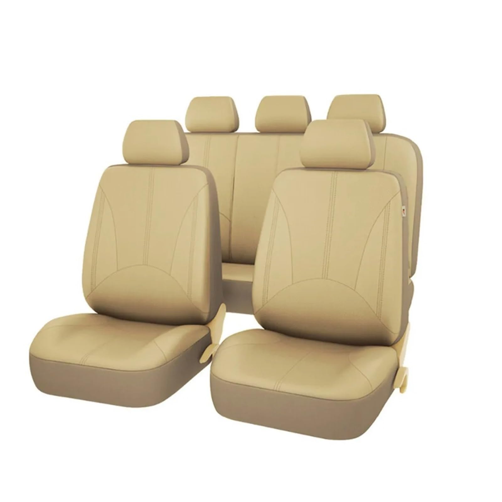 APNWVFO Sitzbezügesets Für Toyota Für Camry Für Highlander Für Harrier Für Sequoia Für Corolla Für Land Für Cruiser Für Mark X Für Premio Auto Sitzbezüge Autositzüberzug(ZT01-5Seats-Beige) von APNWVFO