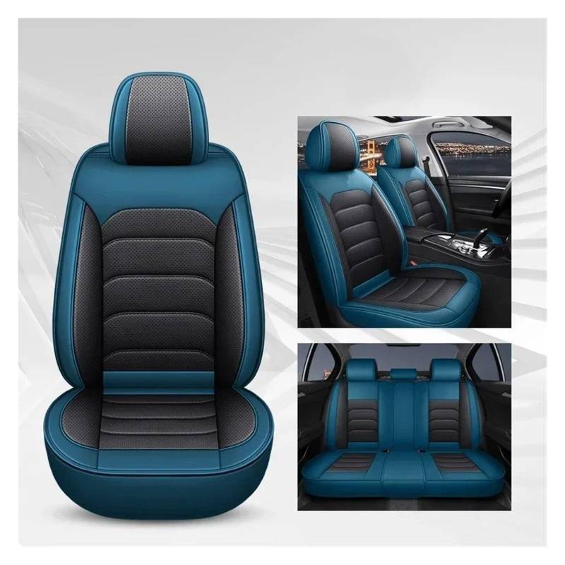 APNWVFO Sitzbezügesets Für Toyota Für VEellfier Für Subor Für Prado Für Previa Für Zelas Universal Style Autositzbezug Sitzschutz Autositzüberzug(A-Bule Black 5 Seat) von APNWVFO