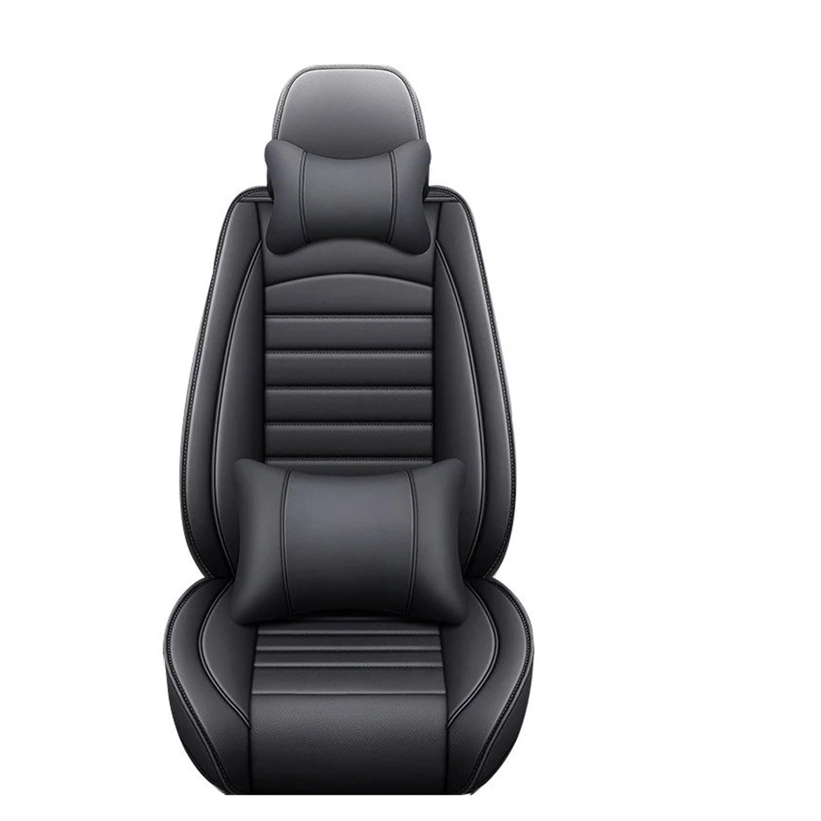 APNWVFO Sitzbezügesets Für Volvo S60L Für S90 Für XC60 Für XC90 V50 Für V60 XC40 CX70 Universal All Inclusive Auto Leder Sitzbezüge Autositzüberzug(Black Pillow) von APNWVFO