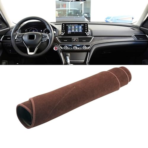 Armaturenbrett Abdeckung Matte Für Accord 10th 2018 2019 2020 2021 2022 Auto Dashboard Sonnenschutz Abdeckung Anti-Uv Nicht-Slip Matte Instrument Teppich Shade Board Pad(B LHD Brown) von APNWVFO