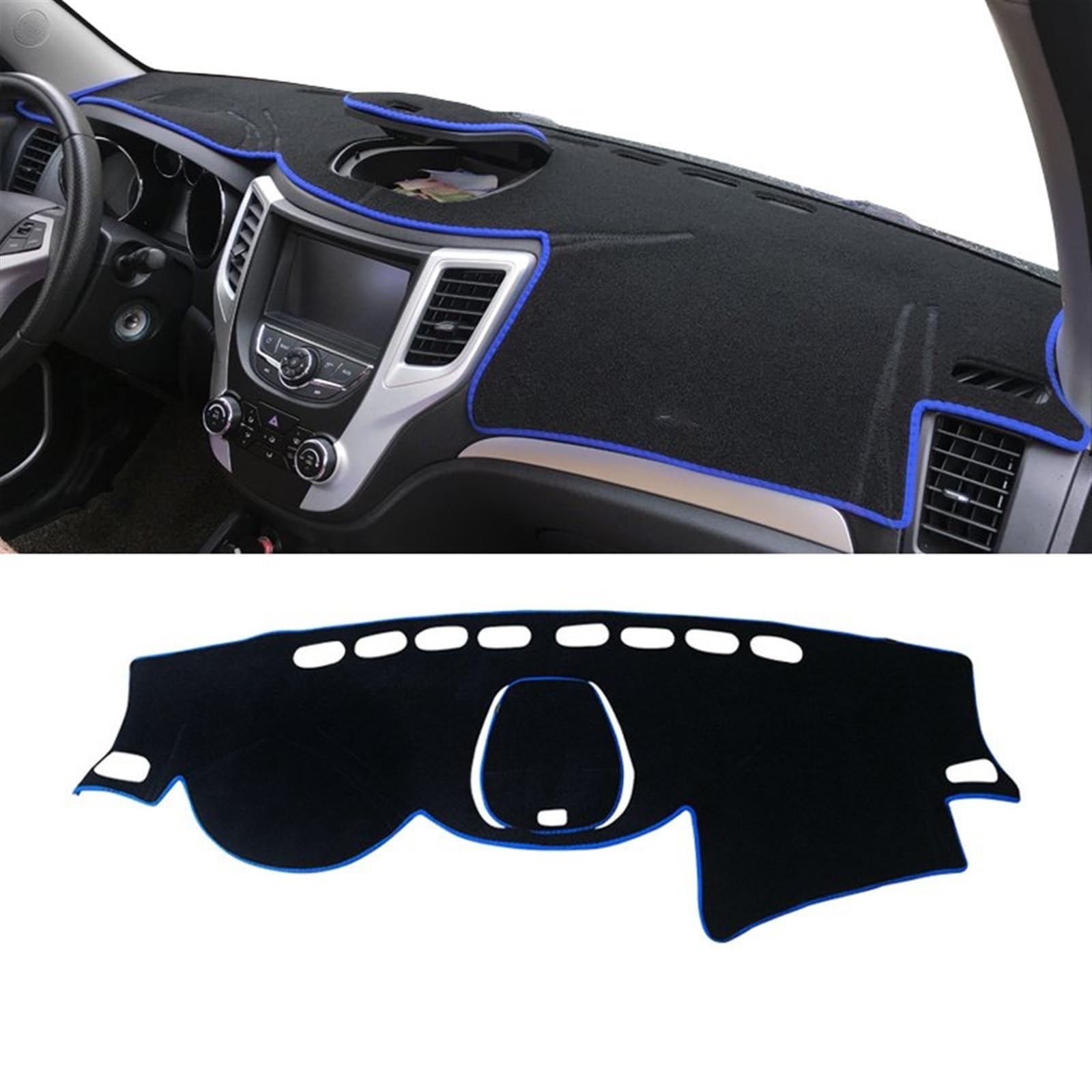 Armaturenbrett Abdeckung Matte Für Changan CS35 2012 2013 2014 2015 2016 Auto Dashboard Abdeckung Matte Dashboard Sonnenschutz Pad Instrument Panel Teppich Shade Board Pad(A Blue Side) von APNWVFO