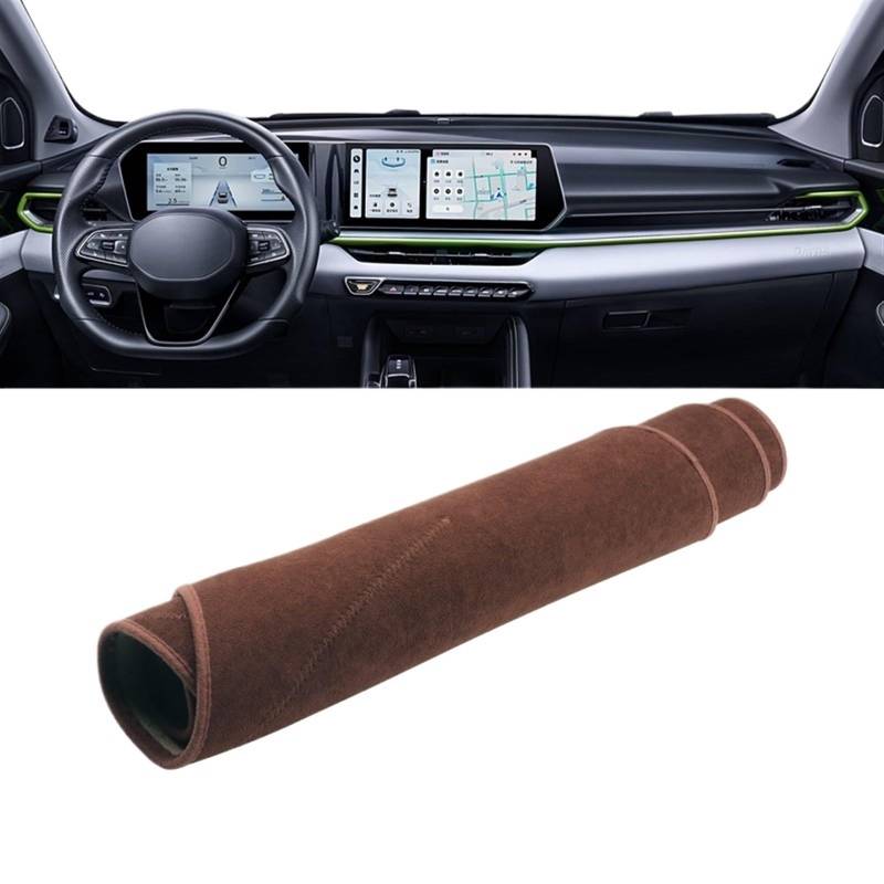 Armaturenbrett Abdeckung Matte Für Geely Für Coolray 2022 2023 2024 Auto Dashboard Abdeckung Vermeiden Licht Pad Sonnenschutz Anti-Uv Shade Board Pad(B Brown) von APNWVFO