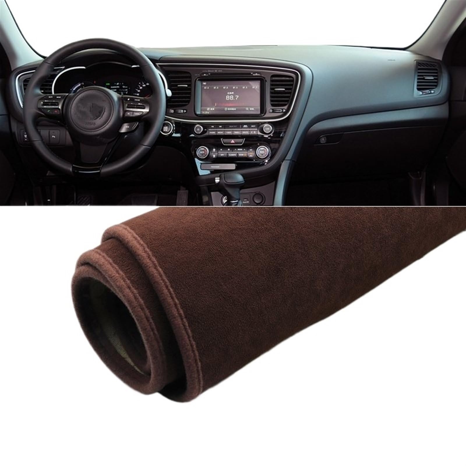 Armaturenbrett Abdeckung Matte Für Kia Für Optima K5 2011 2012 2013 2014 2015 Auto Armaturenbrettabdeckung Vermeiden Sie Lichtmatte Instrumententischabdeckung Mattenschutz Shade Board Pad(B Brown LHD) von APNWVFO