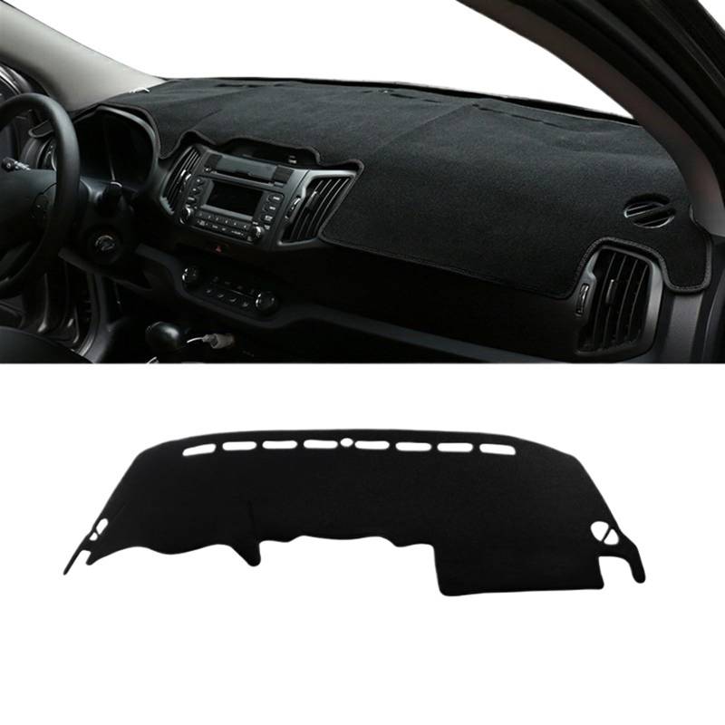 Armaturenbrett Abdeckung Matte Für Kia Für Sportage R 3. 2011 2012 2013 2014 2015 LHD Auto Armaturenbrett Abdeckung Matten Vermeiden Licht Pads Anti-UV Shade Board Pad(A Black Side) von APNWVFO