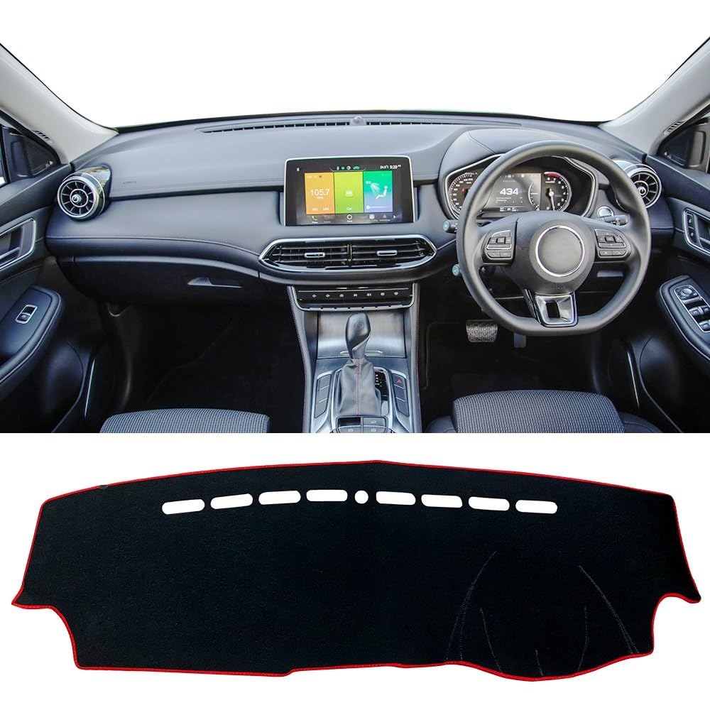 Armaturenbrett Abdeckung Matte Für MG HS EHS 2018 2019 2020 2021 2022 2023 Auto Dashboard Abdeckung Matte Auto Dashboard Sonnenschutz Anti-Uv Pad Teppich Shade Board Pad(RHD Red Side) von APNWVFO