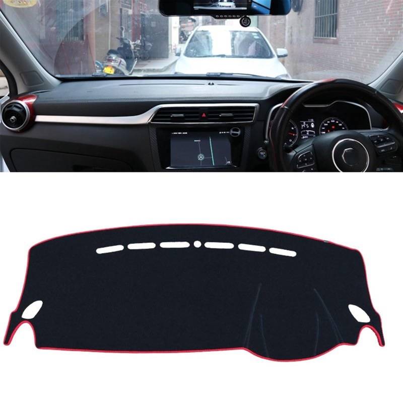 Armaturenbrett Abdeckung Matte Für MG ZS EZS 2017 2018 2019 2020 2021 2022 Auto Dashboard Vermeiden Licht Pad Instrument Plattform Schreibtisch Abdeckung Matte Teppiche Shade Board Pad(RHD Red Side) von APNWVFO