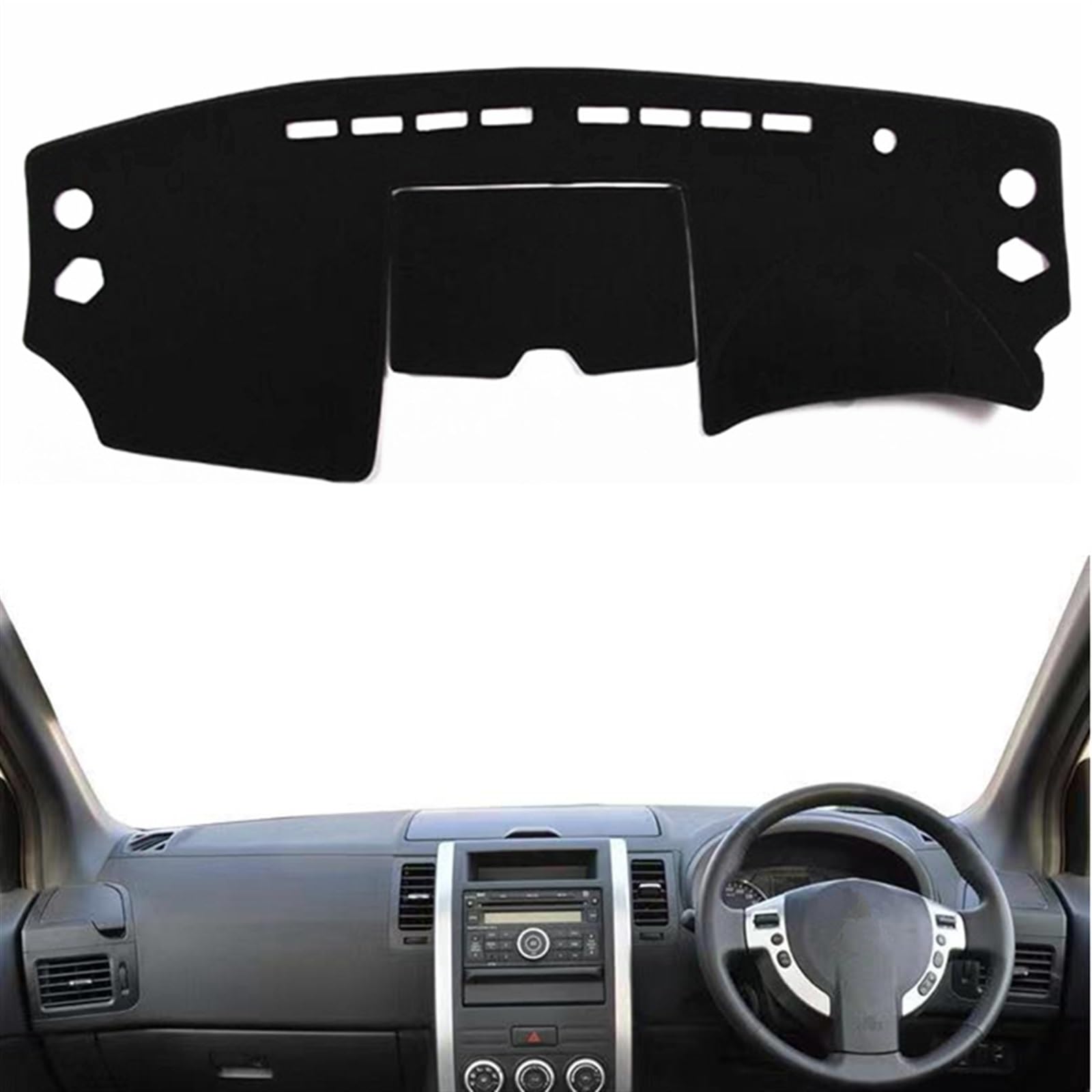 Armaturenbrett Abdeckung Matte Für Nissan Für X-Trail Für Xtrail T31 2008 2009 2010 2011 2012 2013 Dash Schützen Teppich Auto Dashboard Abdeckung Sonnenblende Matte Pad Shade Board Pad(Black(Black Edg von APNWVFO