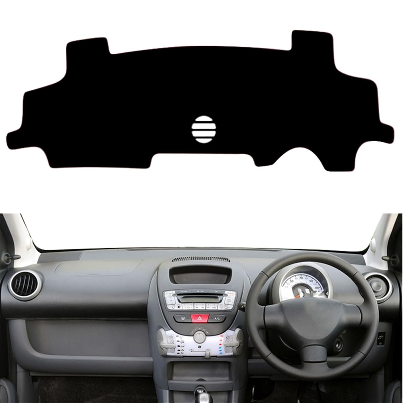 Armaturenbrett Abdeckung Matte Für Peugeot 107 2005 2006 2007 2008 2009 2010-2014 Dashmat Dashboard Abdeckung Pad Matte Sonnenschirm Schützen Teppich Kissen Shade Board Pad(Black(Black Edge),Rechtsl von APNWVFO