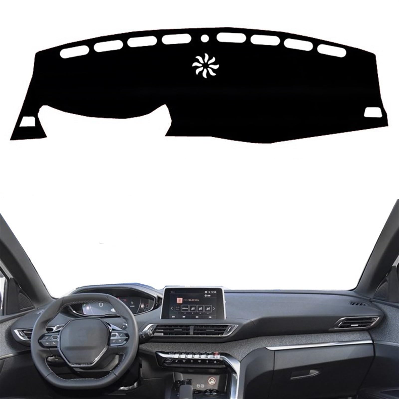 Armaturenbrett Abdeckung Matte Für Peugeot 3008 4008 5008 GT 2016 2017 2018 2019 2020-2023 Auto Dashmat Sonnenschutzdach Teppich Teppich Dashboard Abdeckung Matte Pad Shade Board Pad(Black(Black Edge) von APNWVFO