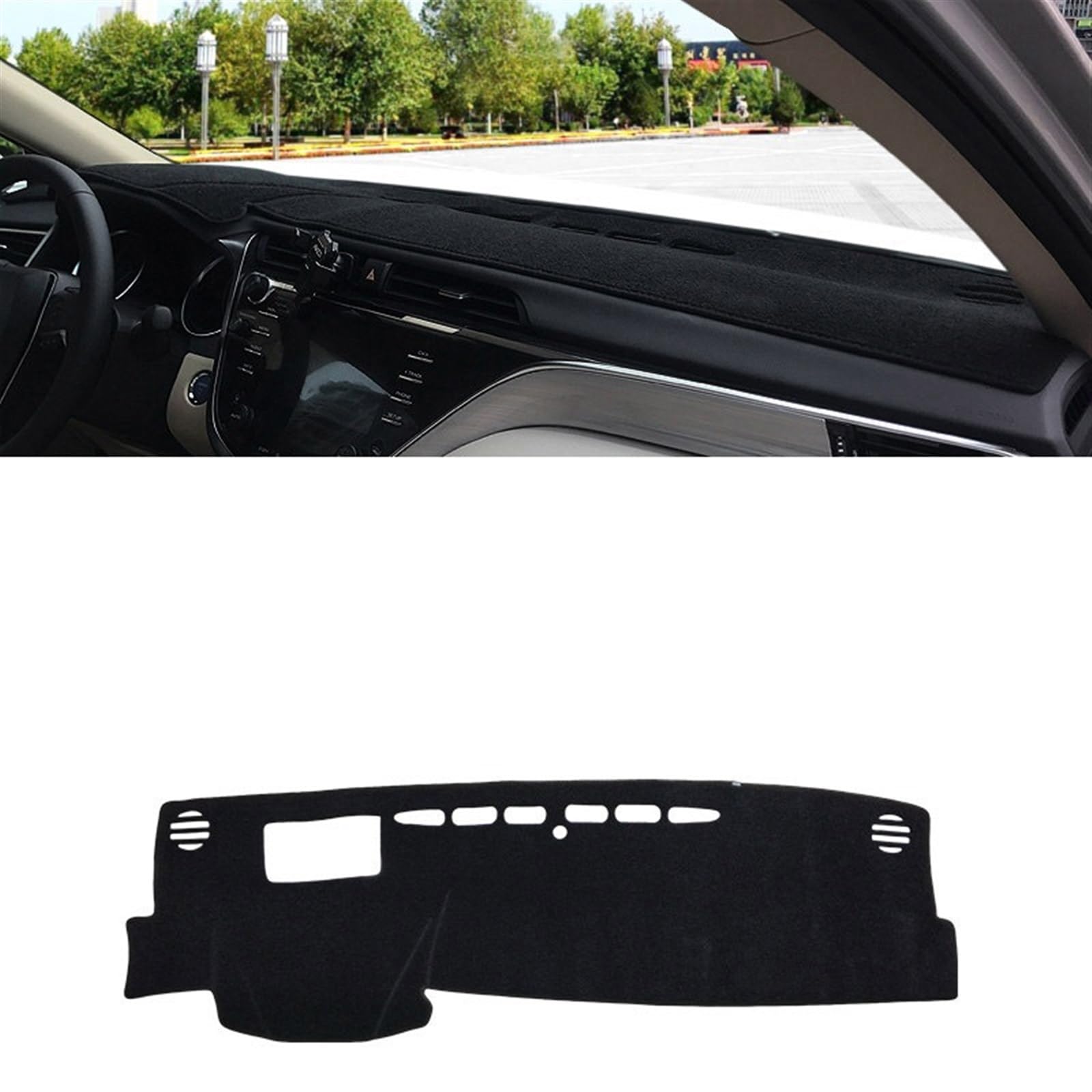 Armaturenbrett Abdeckung Matte Für Toyota Für Camry XV50 XV70 2012-2022 2023 Auto Dashboard Vermeiden Licht Pads Instrument Plattform Schreibtisch Abdeckung Matten Teppiche Shade Board Pad(18-23 front von APNWVFO