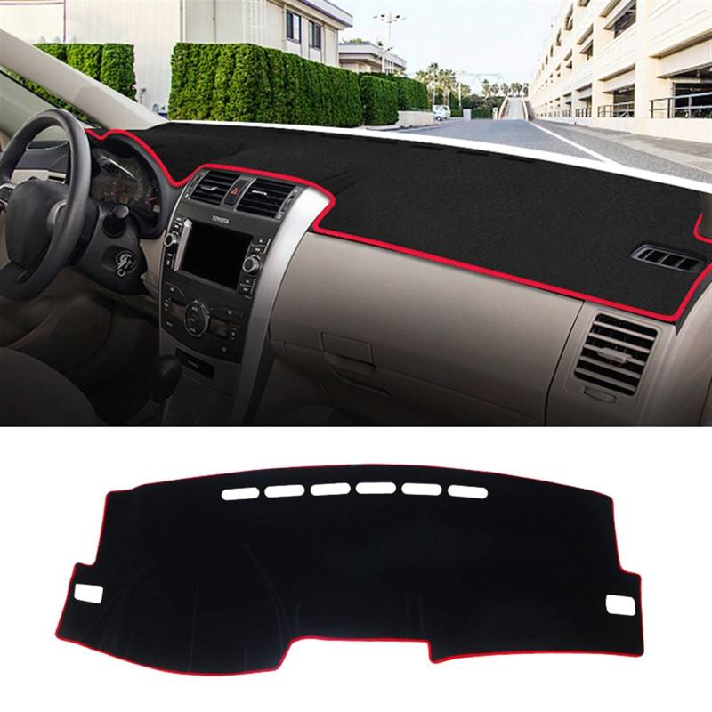 Armaturenbrett Abdeckung Matte Für Toyota Für Corolla E140 E150 2006 2007 2008 2009 2010 2011 2012 2013 Auto Dashboard Abdeckung Matte Vermeiden Licht Pad Anti-uv Shade Board Pad(LHD 2006-2013 Red) von APNWVFO