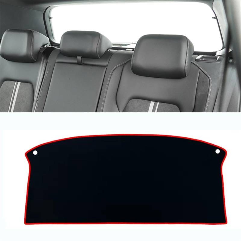 Armaturenbrett Abdeckung Matte Für VW Für Golf 8 MK8 2020 2021 2022 2023 Auto Armaturenbrett Sonnenschutzmatte Instrument Schreibtischabdeckung rutschfeste Unterlage Shade Board Pad(Rear Red Side) von APNWVFO