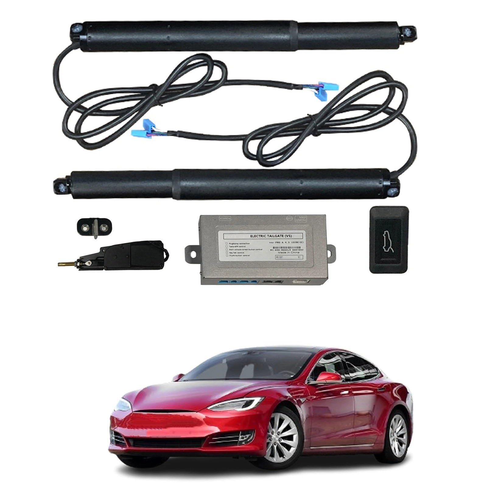 Gasfeder Heckklappendämpfer Für Tesla Für Modell S 2014-2016 Elektrische Heckklappe Power Back Door Heckklappe Heckklappe Auto Boot Trunk Strut Shock Hubstange Aktuator Kofferraum Gasfeder(Without kic von APNWVFO