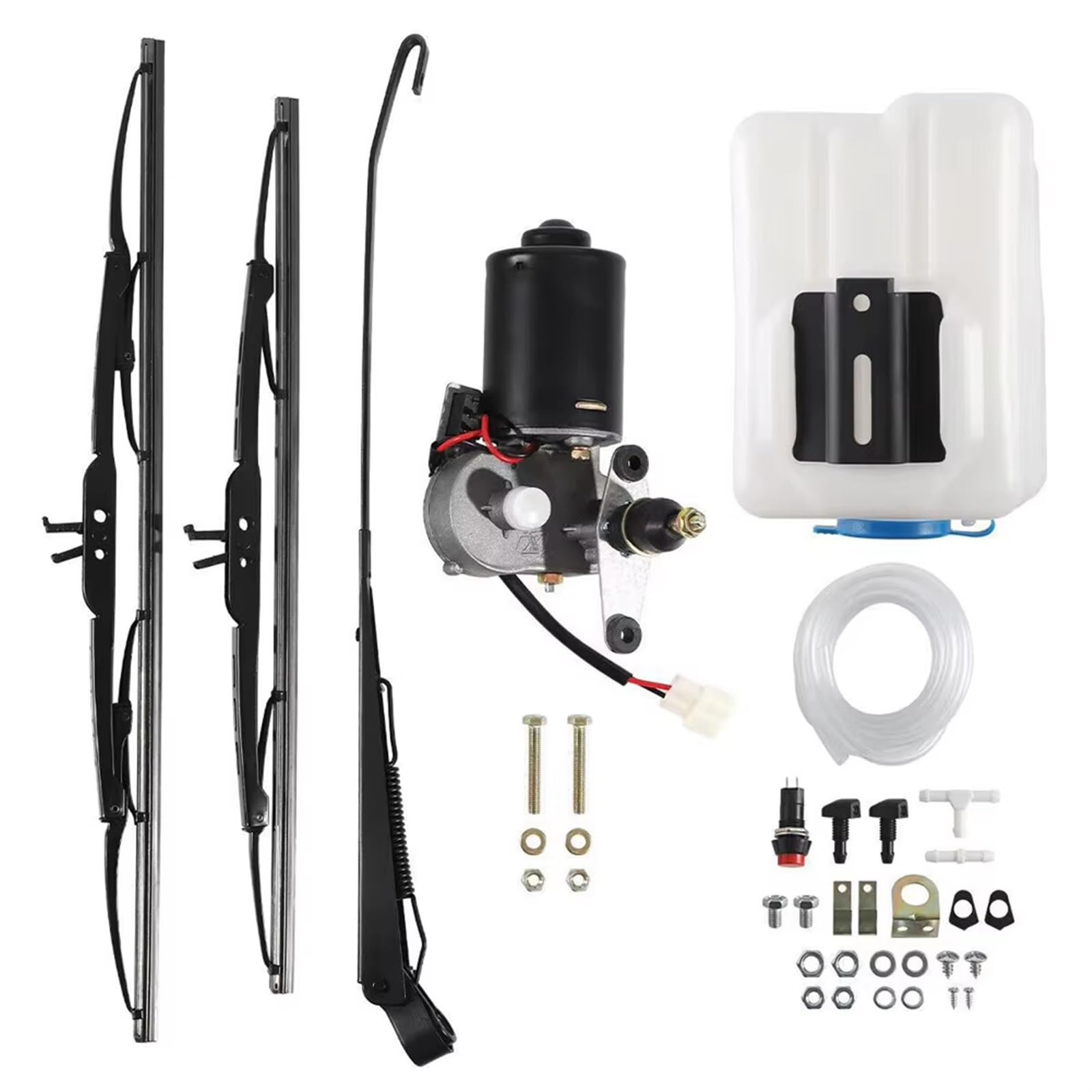 Heckwischermotor Universelles 12-V-Elektro-UTV-Scheibenwischermotor-Kit mit Schalter, kompatibel mit Power Wiper Assembly 90 ° Scheibenwischer Motor von APNWVFO