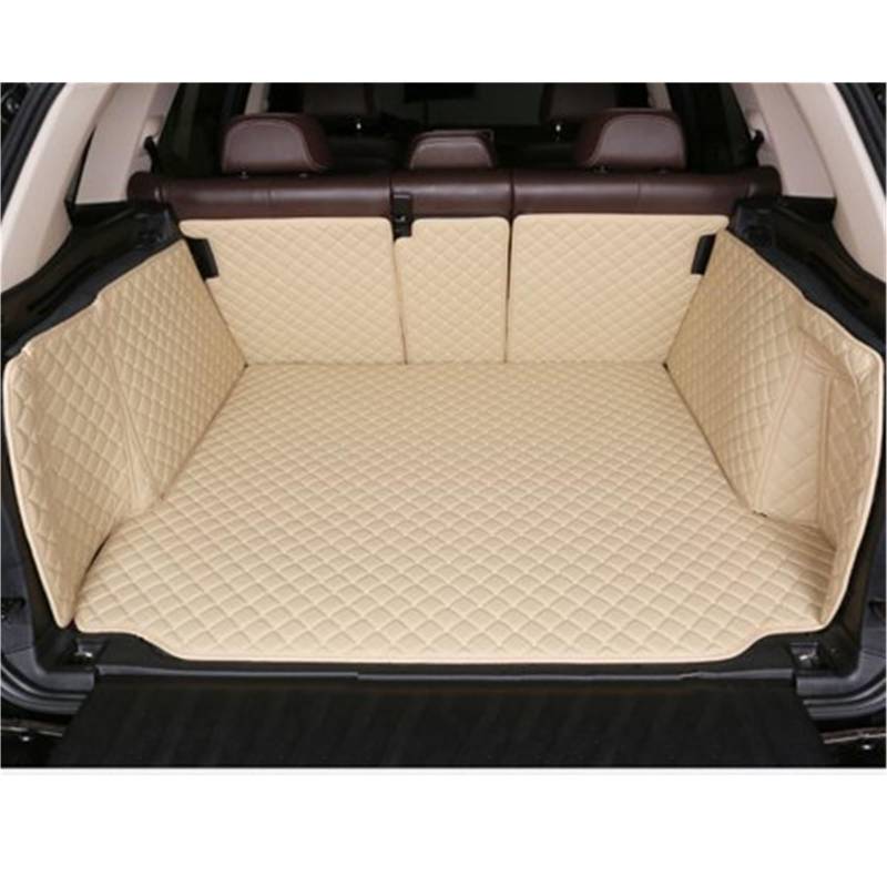 Kofferraummatten Für 2 Serie F22 218i 220i 2014-2019 Leder Kofferraum Matte Teppich Schwanz Cargo-Liner Stamm Boot Matte Liner Pad Kofferraumschutz(Beige) von APNWVFO