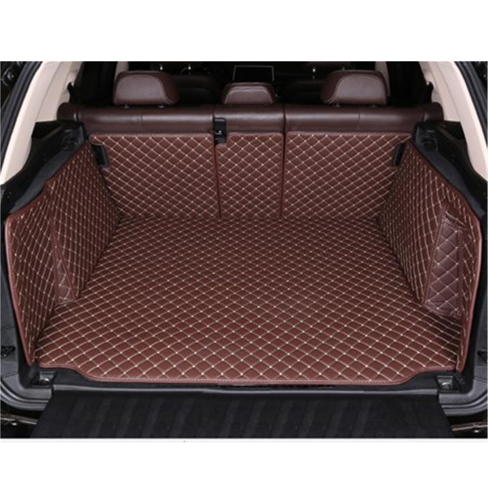 Kofferraummatten Für 3er 320i 330i F30 F31 F34 2011-2014 2015 2016 2017 2018 2019 Cargo-Liner Kofferraum-Kofferraummatte Liner Pad Leder Kofferraummatte Teppich Kofferraumschutz(Coffee) von APNWVFO