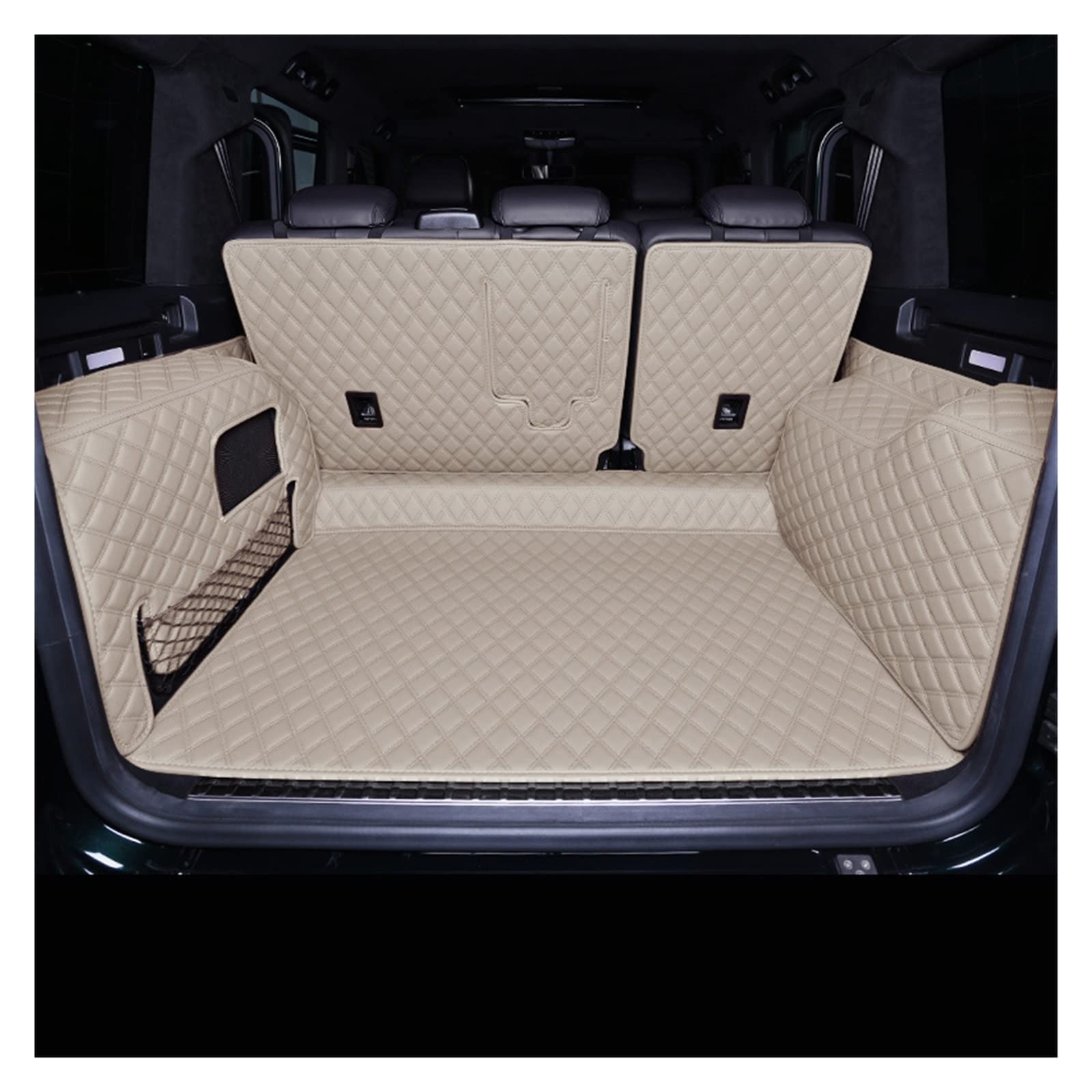 Kofferraummatten Für AMG G63 Kofferraummatten Kofferraummatten Leder Accesorios Kofferraumschutz(Beige) von APNWVFO