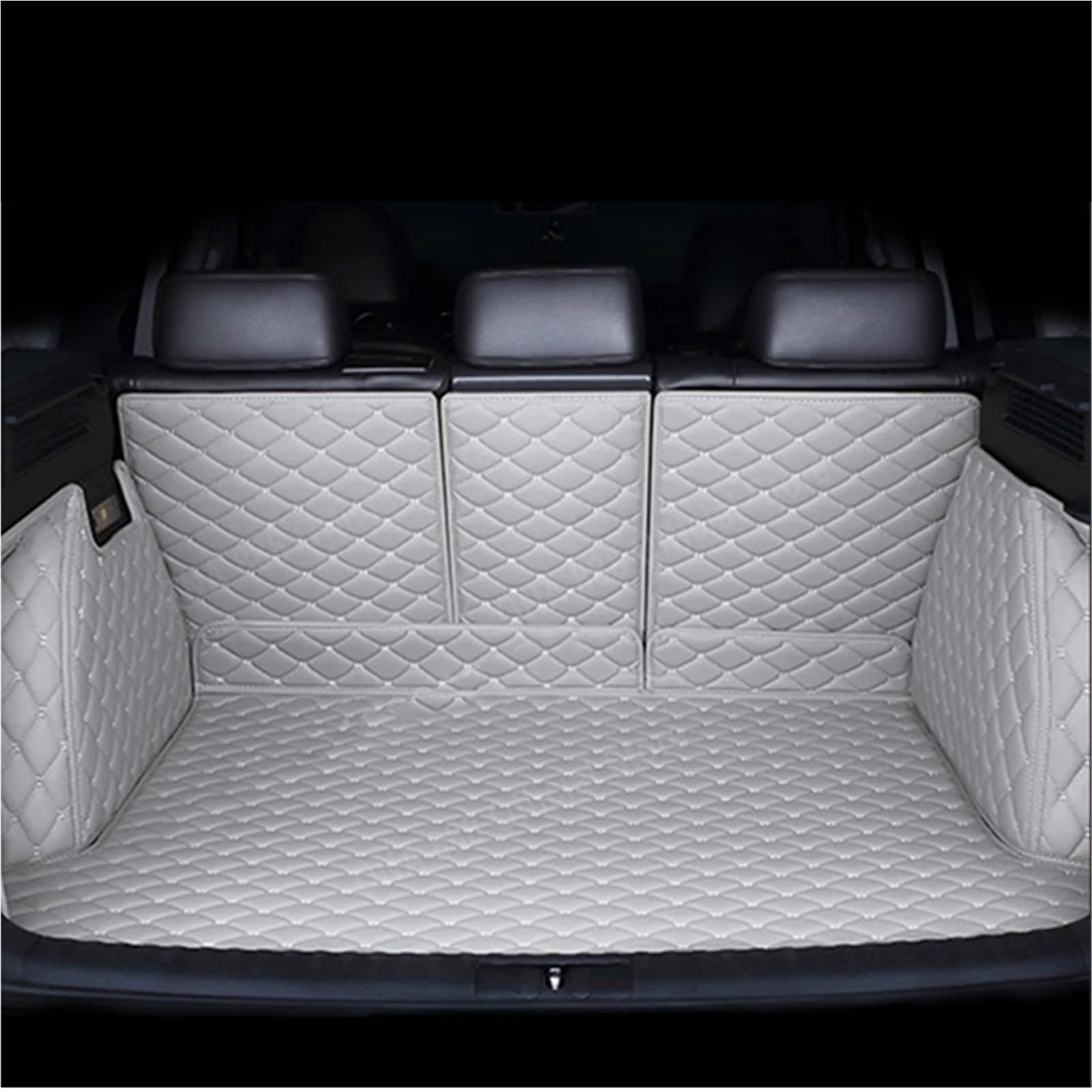 Kofferraummatten Für CR-V Für CRV CR V 2023 2024 2025 Leder Auto Hinten Stamm Matten Wasserdicht Pads Fach Teppich Schlamm Tapis Kofferraumschutz(P- Light Grey) von APNWVFO