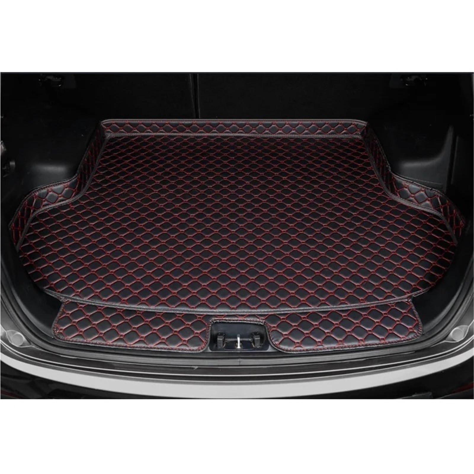 Kofferraummatten Für Chery Für Arrizo 5 Plus Für Omoda S5 2024 ForArrizo 6 Pro Kofferraum Matte Vollständige Abdeckung Cargo-Liner Wasserdicht Kofferraumschutz(Main Pad Black Red) von APNWVFO