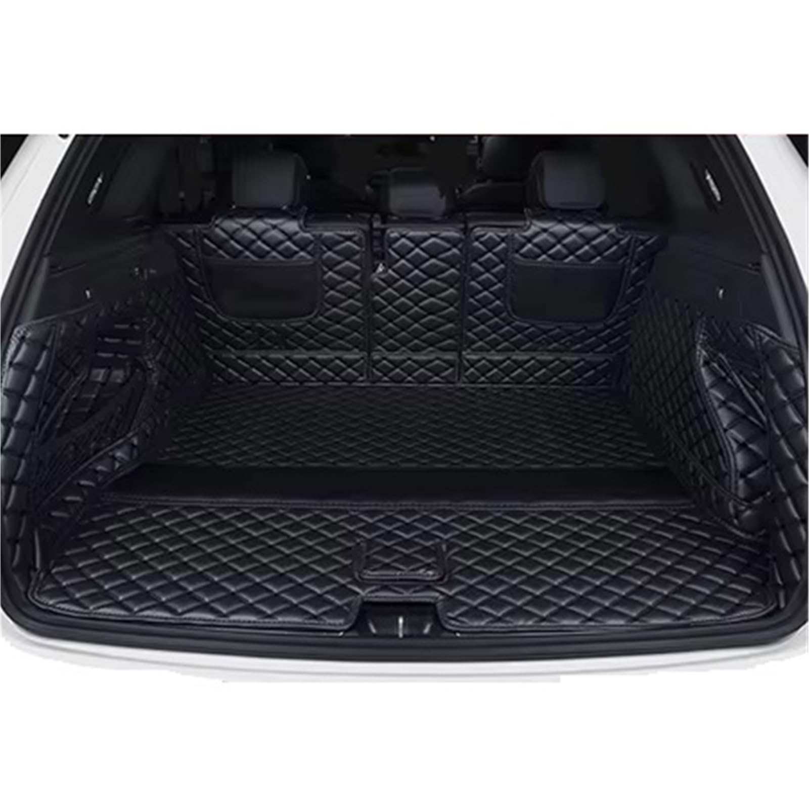 Kofferraummatten Für Chevrolet Für Equinox 2017 2018 2019 2020 2021 Hinten Stamm Boden Mat Tray Teppich Schlamm Pu Leder Auto Stamm Matten Kofferraumschutz(All Black) von APNWVFO