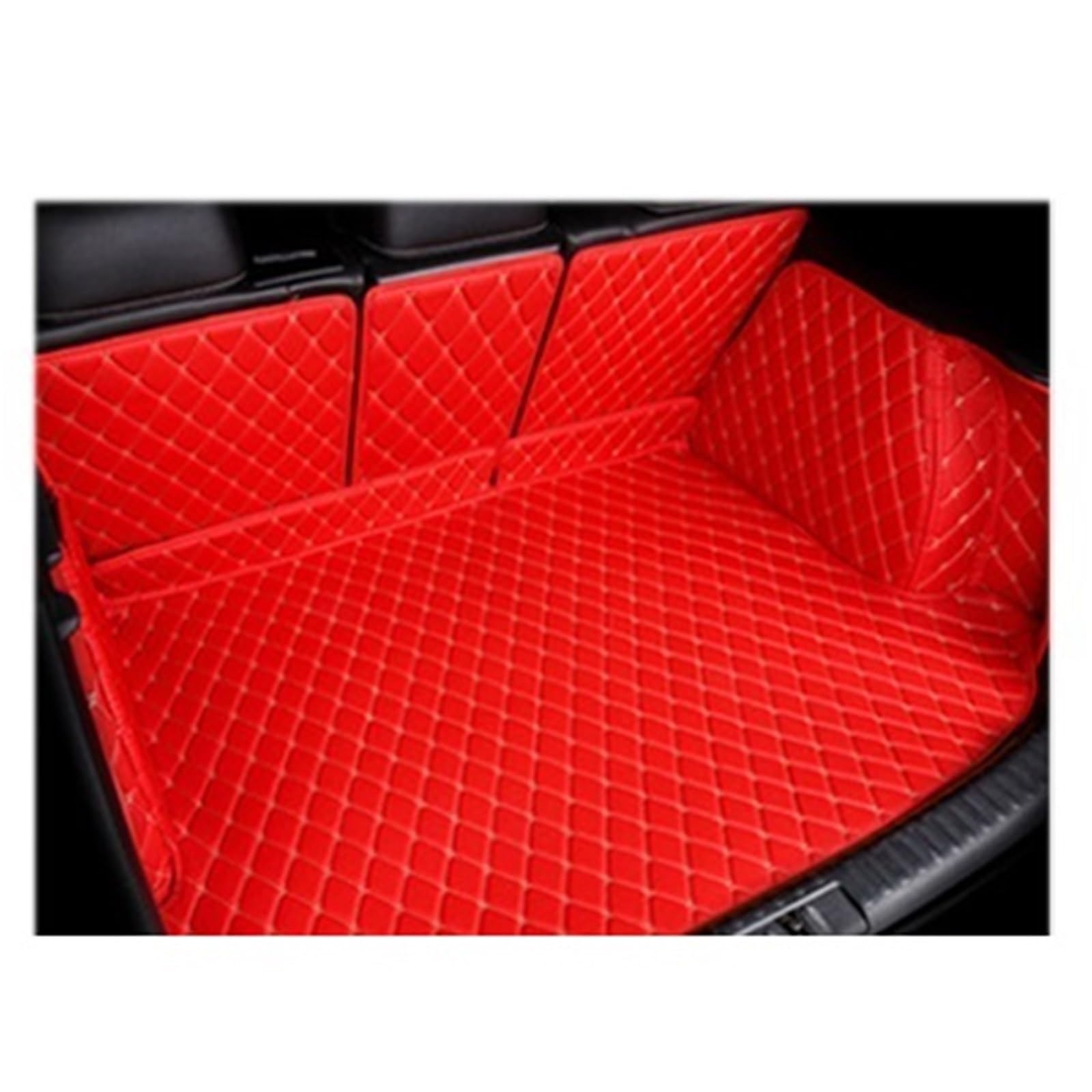 Kofferraummatten Für Ford Für Mondeo Mk4 2007 2008 2009 2010 2012 2013 2014 Leder Kofferraum Matte Stamm Boot Mat Liner Pad Cargo-Liner Kofferraumschutz(J- red) von APNWVFO