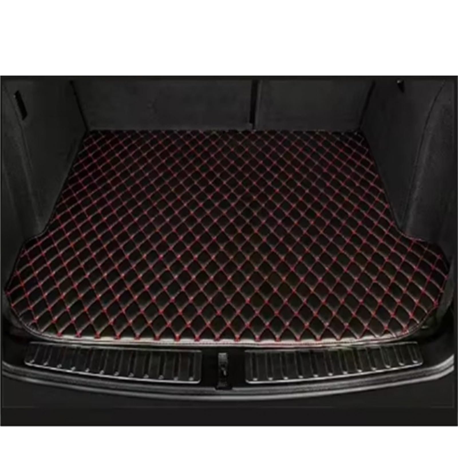 Kofferraummatten Für Hyundai Für Creta IX25 2015 2016 2017 2018 2019 Auto Stamm Matten Cargo Liners Auto Innen Zubehör Kofferraumschutz(Black red) von APNWVFO