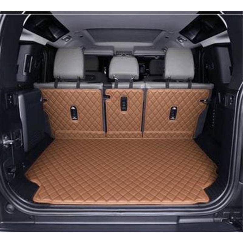 Kofferraummatten Für Land Für Range Für Rover Für Defender 110 2021 2022 Auto Stamm Matten Cargo-Liner Boot Teppiche Kofferraumschutz(Orange) von APNWVFO