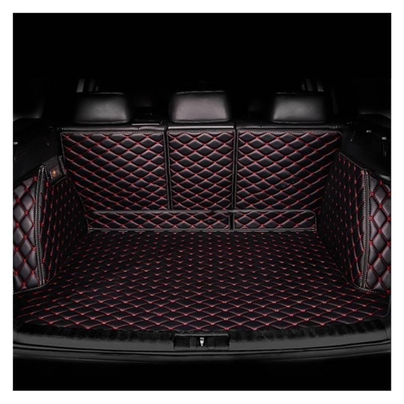 Kofferraummatten Für Peugeot 2008 P24 2021 2020 2022 2023 2024 5 Sitz Auto Hinten Stamm Matten wasserdichte Leder Kofferraum Matte Kofferraumschutz(M- Black Red) von APNWVFO