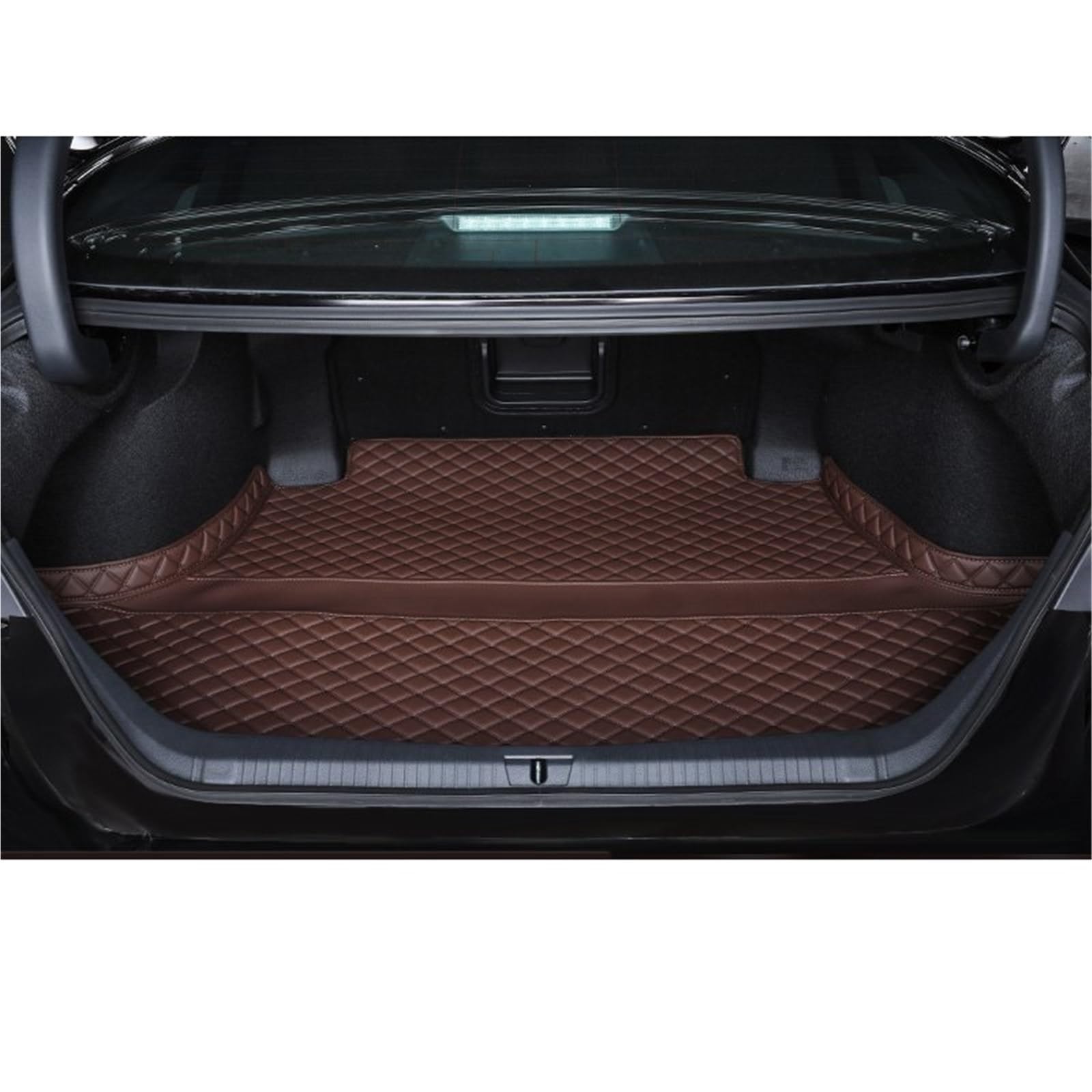 Kofferraummatten Für Toyota Für Camry 2018 2019 2020 2021 Hinten Stamm Matte Auto Stamm Leder Matten Teile Hinten Boot Liner Kofferraumschutz(Brown 1 Piece) von APNWVFO