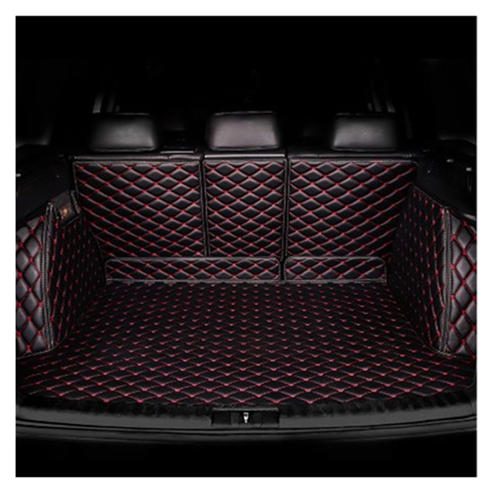 Kofferraummatten Für Volvo XC60 2015 2014 2013 2012 2011 2010 2009 Auto Stamm Matten Teppiche Fracht Boot Liner Teppiche Abdeckung Kofferraumschutz(Black red) von APNWVFO