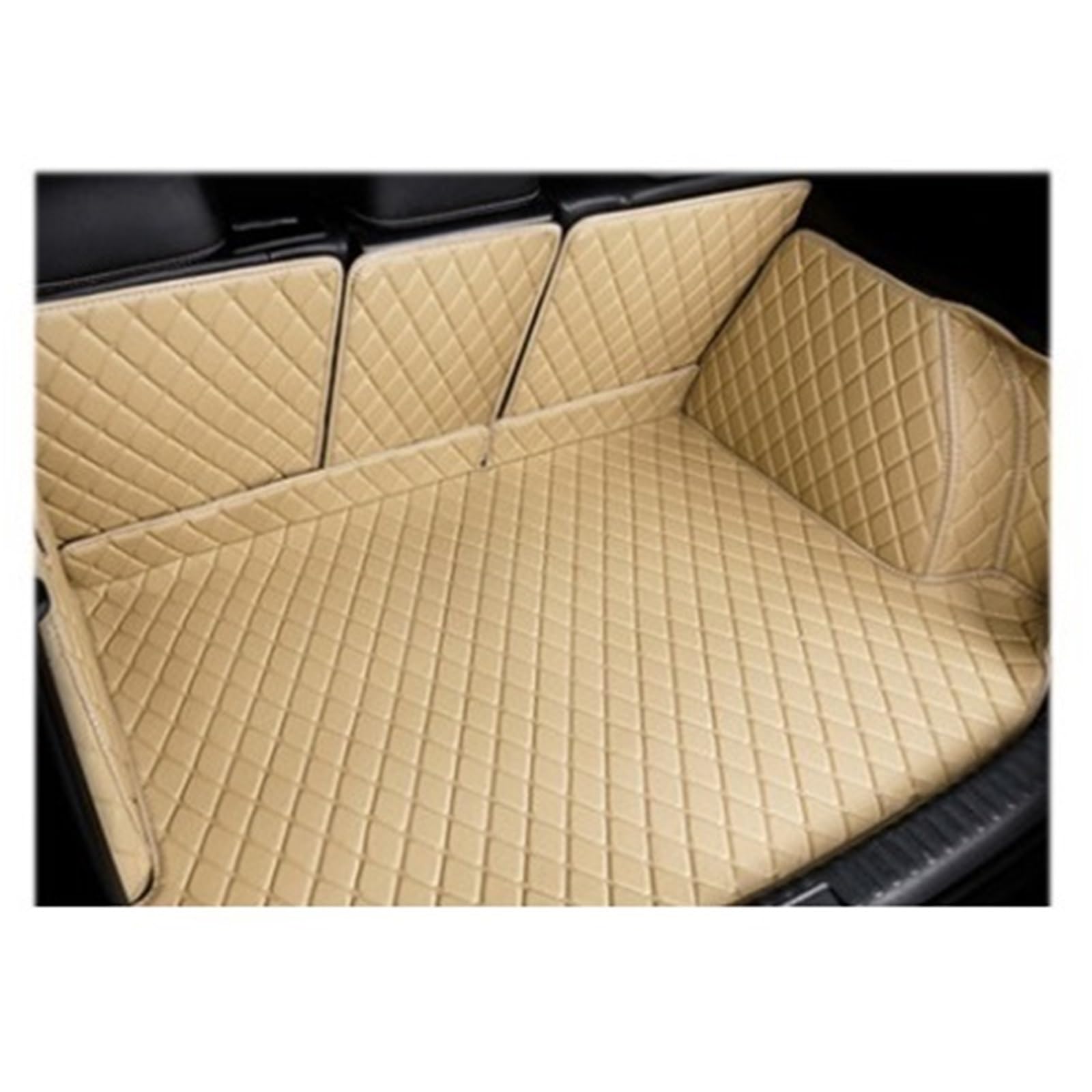 Kofferraummatten Für X2 F39 2018 2019 2020 SDrive 28i Leder Kofferraum Matte Stamm Boot Mat Liner Pad Teppich Schwanz Cargo-Liner Kofferraumschutz(H- Beige) von APNWVFO