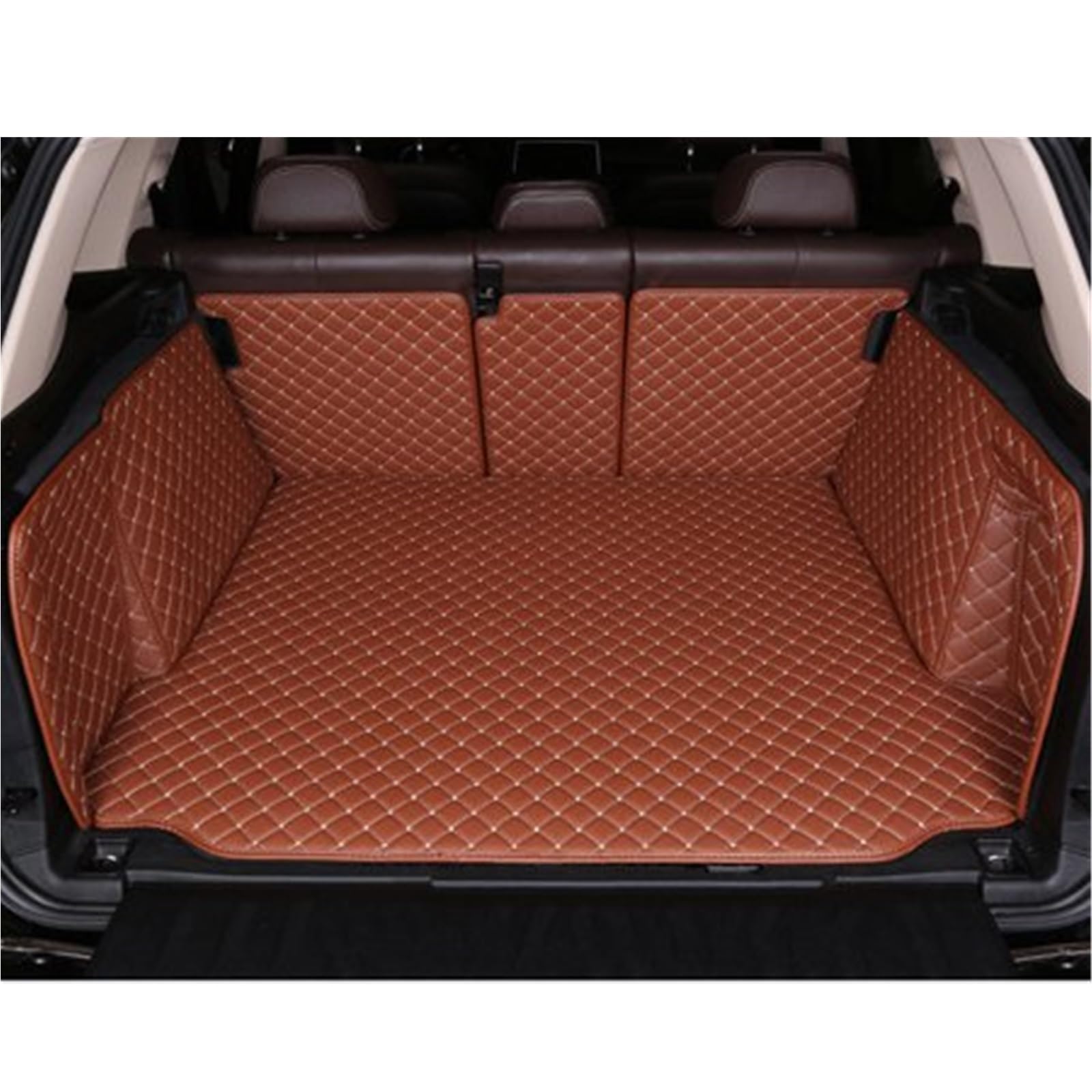 Kofferraummatten Für X3 E83 2002 2003 2004 2005 2006 2007 2008 2009 2010 Leder Kofferraum Matte Stamm Boot Mat Liner Pad Fracht Pad Teppich Kofferraumschutz(Wine red) von APNWVFO